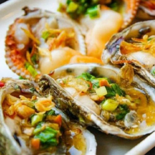 Oyster Grilled with Scallion Oil (1 piece)