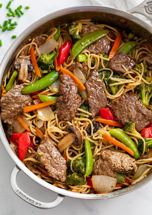 Stir-Fried Glass Noodles with Beef