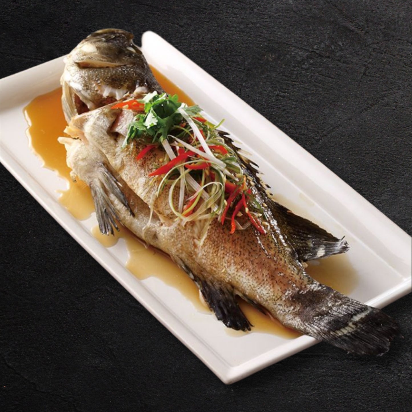 Hong Kong Stílusú Párolt Barramundi Hal