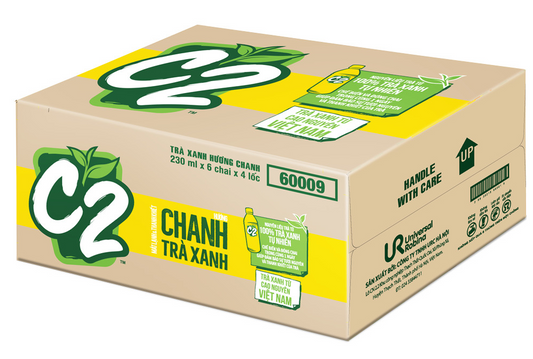 Trà Xanh C2 Chanh Vàng 455ml (Thùng 24 Chai)